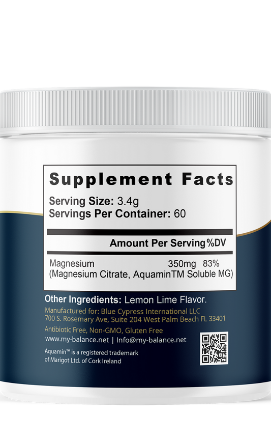 Magnesium Powder - Magnesium Citrate & Aquamin™