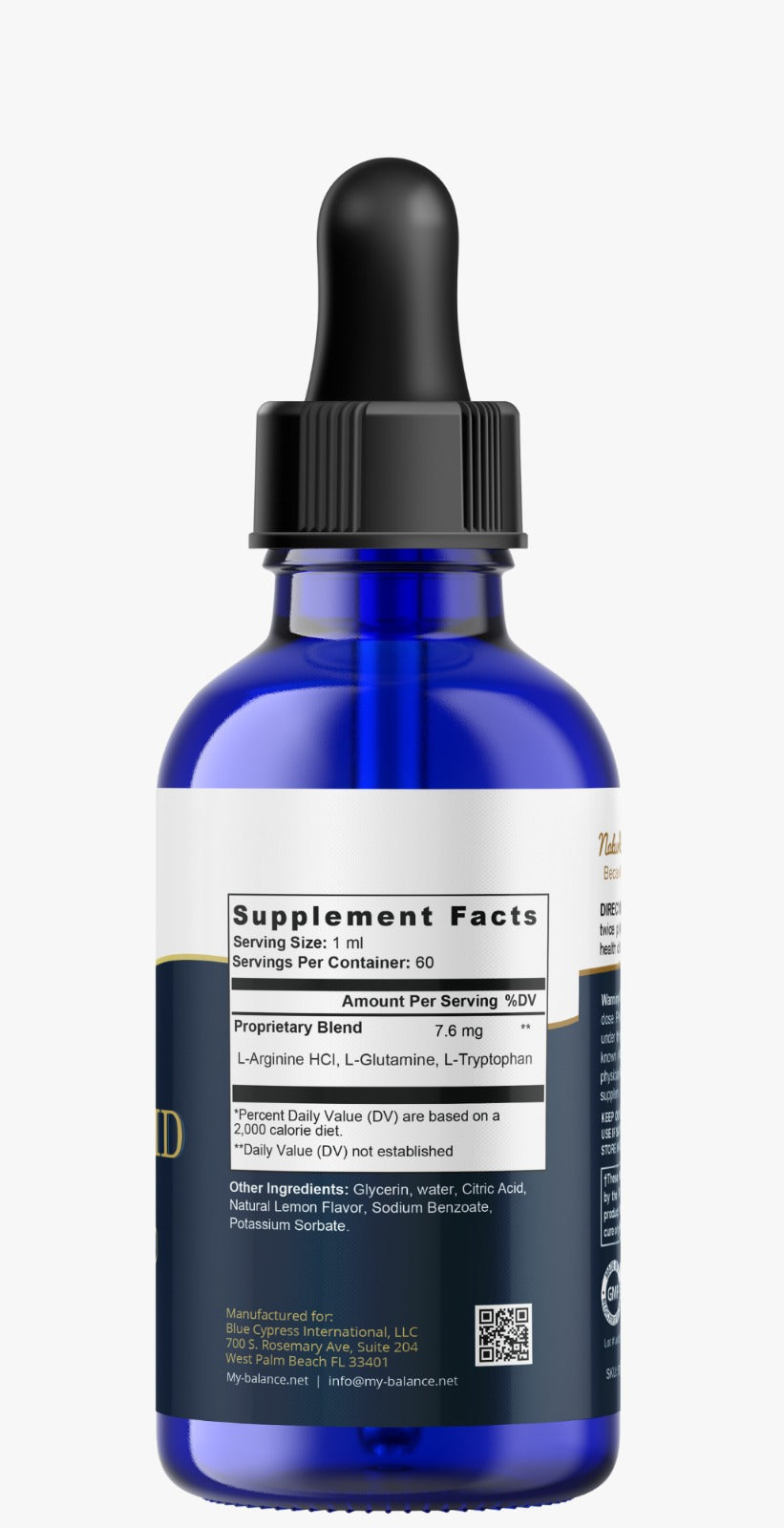 My Balance Liquid Amino Acid Supplement with L-Arginine HCl, L-Glutamine & L-Tryptophan