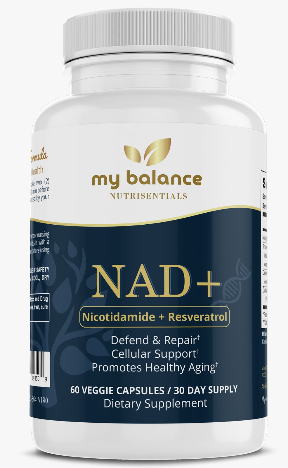 NAD+ with Nicotinamide Riboside & Resveratrol – Cellular Support Formula