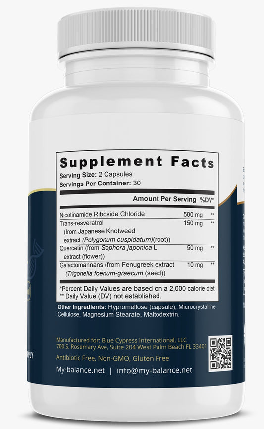 NAD+ with Nicotinamide Riboside & Resveratrol – Cellular Support Formula