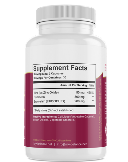 Quercetin, Bromelain & Zinc
