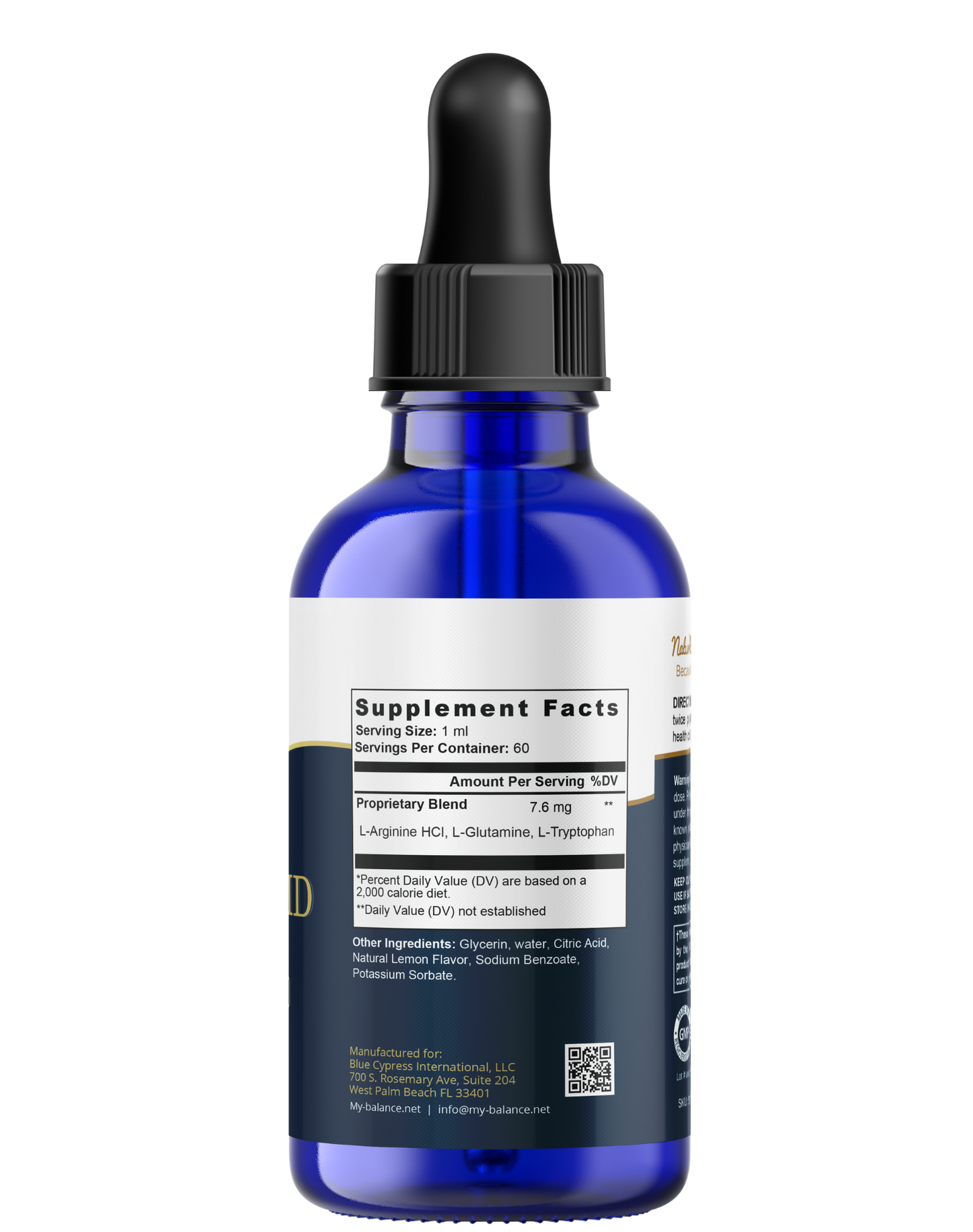 My Balance Liquid Amino Acid Supplement with L-Arginine HCl, L-Glutamine & L-Tryptophan